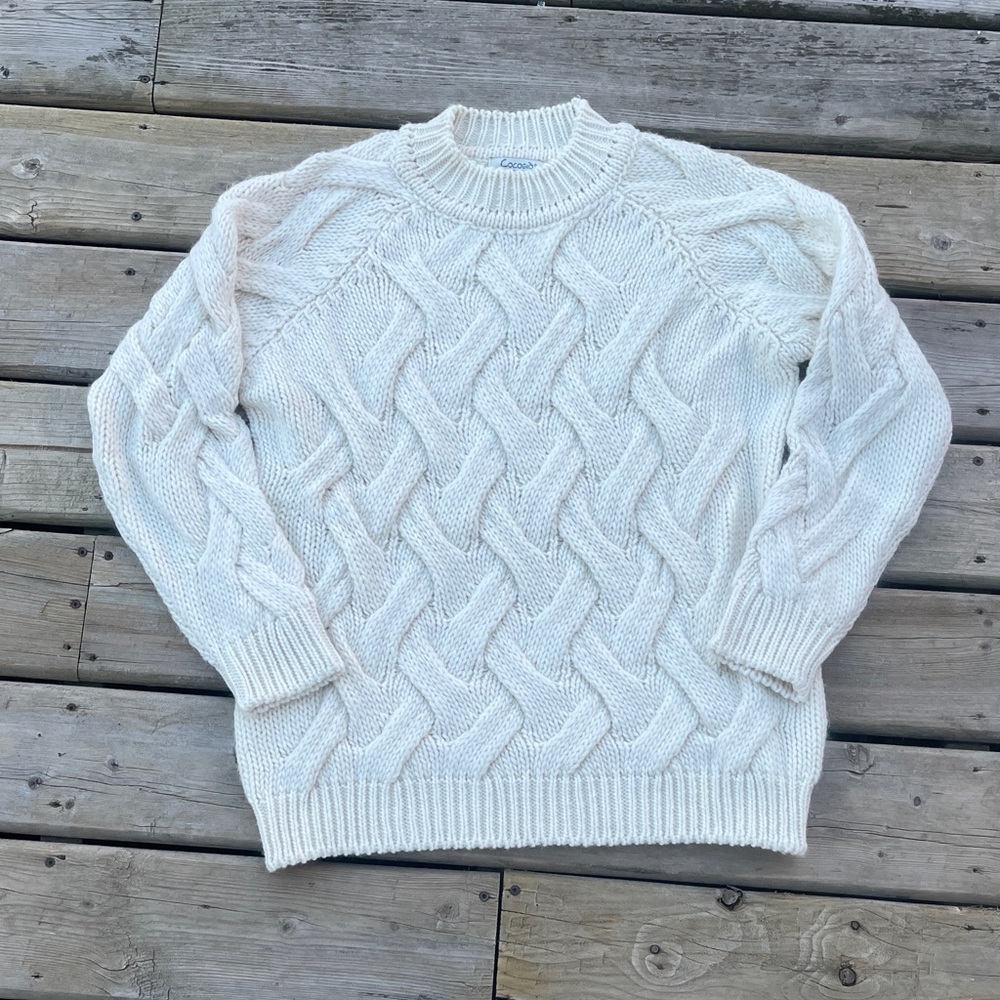 Cocogio Made in Italy Cozy Cable Knit Sweater Size Large